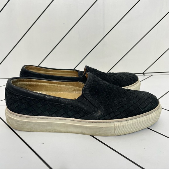 M. Gemi | Cerchio Woven Suede Slip on Sneaker Black Size 39 - Picture 2 of 15